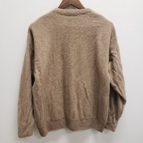 Countrytime New Zealand Womens Possum Fur Cardigan Size M Beige Button Front - Picture 2 of 11